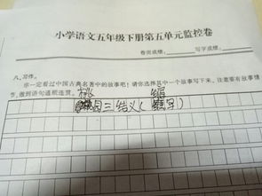 五级下册第五单元测试卷作文