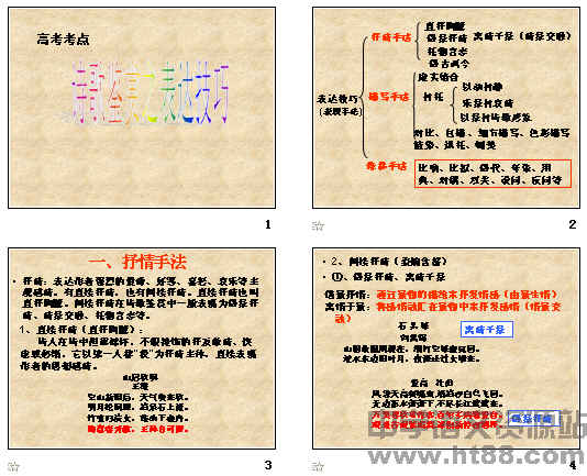 诗歌鉴赏的答题技巧