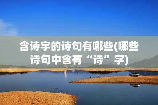 含诗字的诗句有哪些(哪些诗句中含有“诗”字)