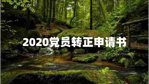 2020党员转正申请书