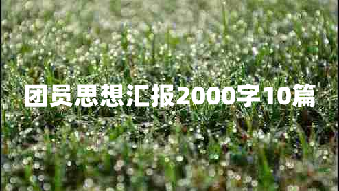 团员思想汇报2000字10篇