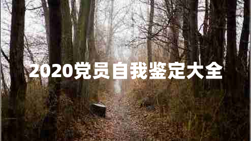 2020党员自我鉴定大全