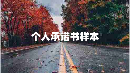 个人承诺书样本