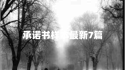 承诺书样本最新7篇