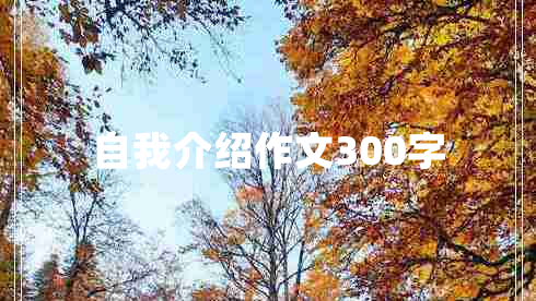 自我介绍作文300字