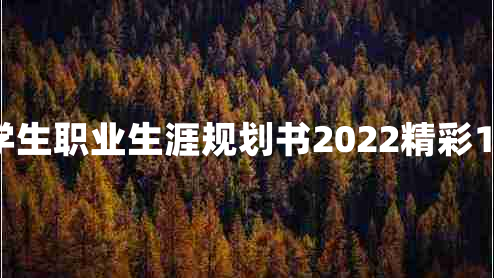 大学生职业生涯规划书2022精彩10篇