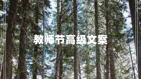 教师节高级文案