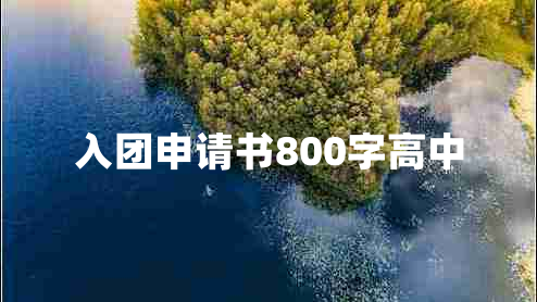 入团申请书800字高中