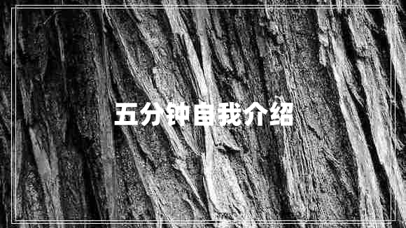 五分钟自我介绍