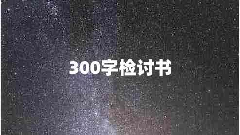 300字检讨书